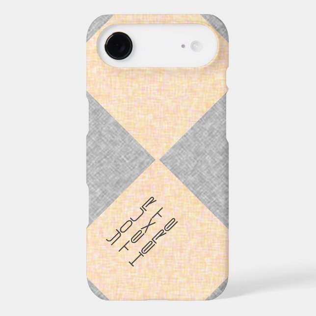 Geometric Squares Grey Peach Case-Mate iPhone Case (Back)