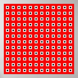 Geometric Squares Pattern Poster