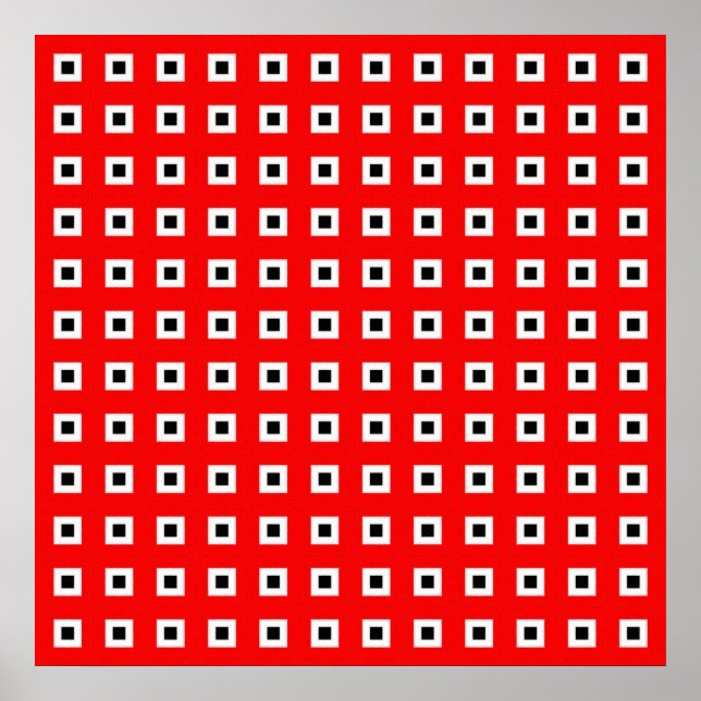 Geometric Squares Pattern Poster (Front)