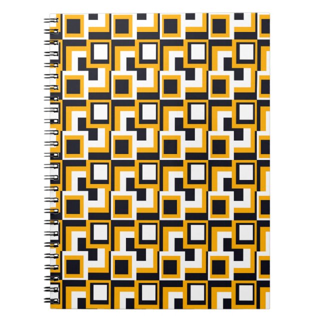 Geometric Squares: Seamless Print Notebook (Front)