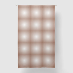 Geometric Squares with Mocha Mousse Gradient White Blackout Curtains