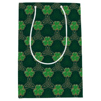 Geometric St Patricks day Celtic Triskele Shamrock