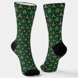 Geometric St Patricks day Celtic Triskele Shamrock