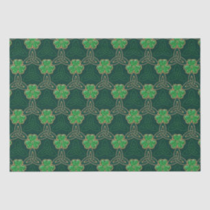 Geometric St Patricks Day Celtic Triskele Shamrock Tissue Paper
