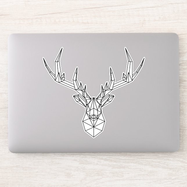 Geometric Stag Deer Sticker (Computer)
