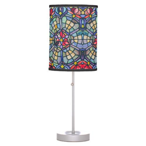 Geometric Stained Glass  Table Lamp