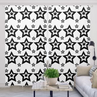 Geometric Star Black and White Geometric Star