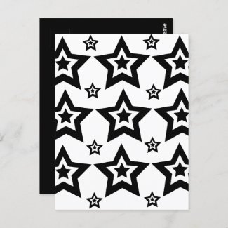 Geometric Star Black and White Geometric Star
