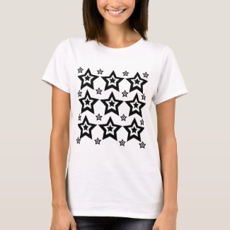Geometric Star Black and White Geometric Star