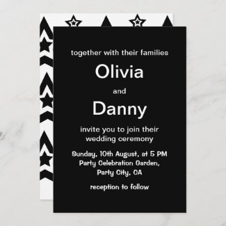 Geometric Star Black White Geometric Star Wedding