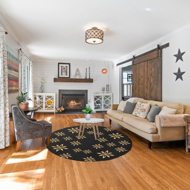 Geometric Star-like Petal Flower Repeating Pattern Rug (Creator Uploaded)