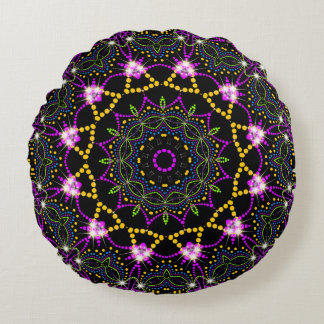 Geometric Star Night Princess Round Pillow