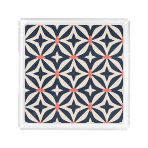 Geometric Star Pattern Acrylic Tray