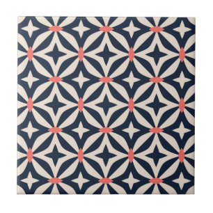 Geometric Star Pattern Ceramic Tile