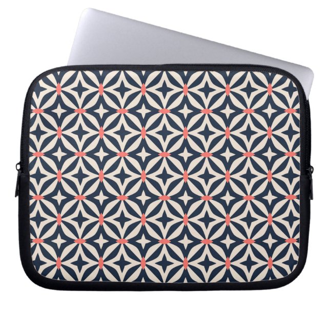 Geometric Star Pattern Laptop Sleeve (Front)
