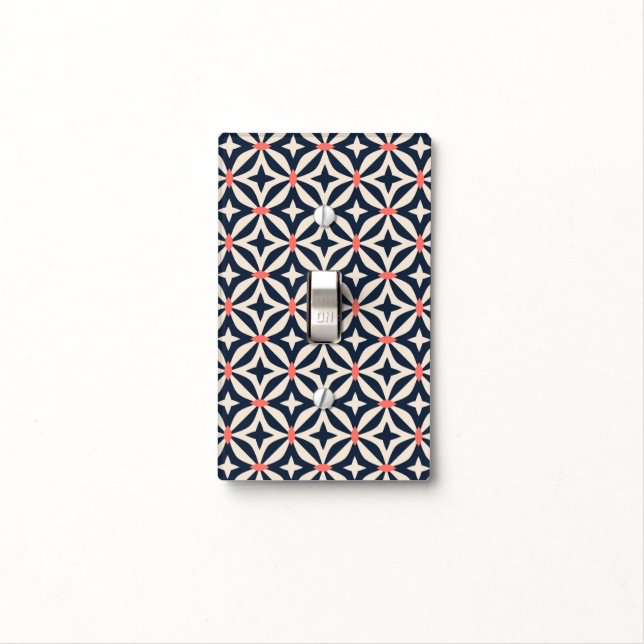 Geometric Star Pattern Light Switch Cover (In Situ)