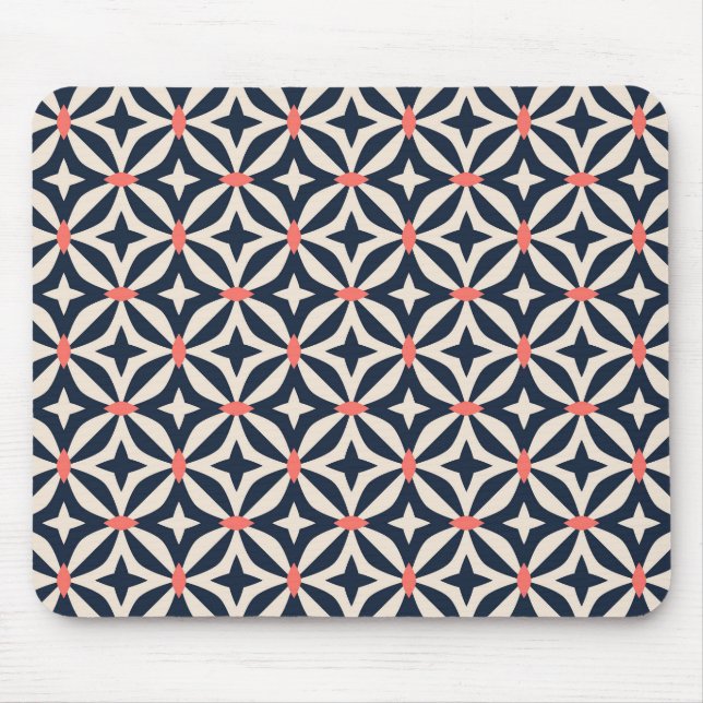 Geometric Star Pattern Mouse Pad (Front)