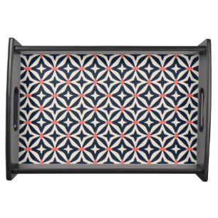 Geometric Star Pattern Serving Tray