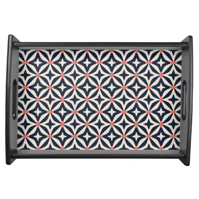 Geometric Star Pattern Serving Tray (Front)