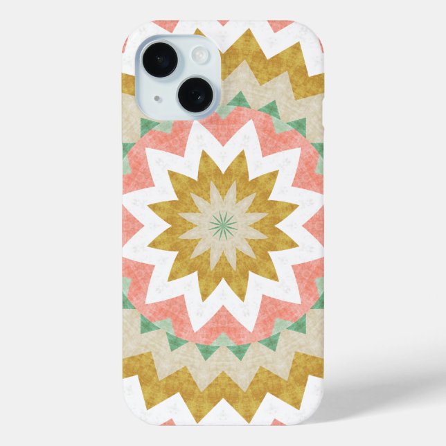 Geometric Starburst Boho Mandala Pattern Case-Mate iPhone Case (Back)