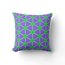Geometric Starburst in Purple, Green and Yellow