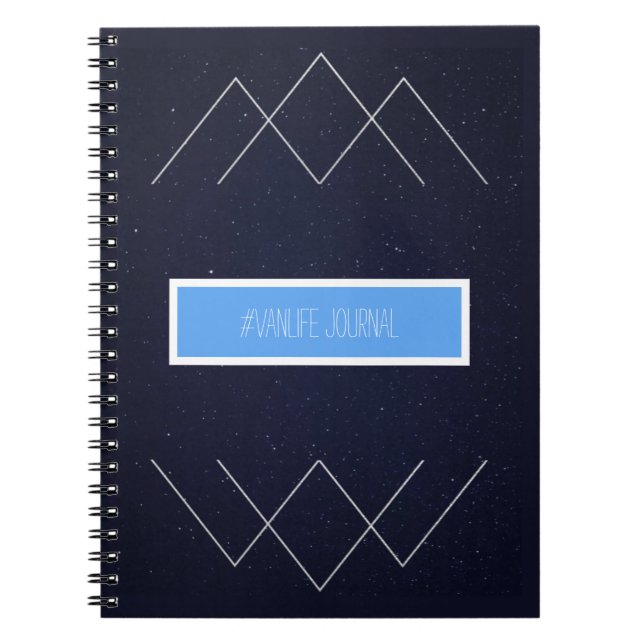 Geometric Starry Mountains #Vanlife Journal (Front)