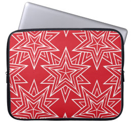 Geometric stars,  vintage seamless pattern,  chris laptop sleeve