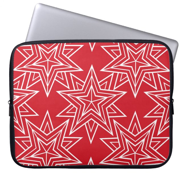 Geometric stars,  vintage seamless pattern,  chris laptop sleeve (Front)