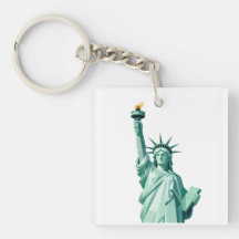 Geometric Statue of Liberty Keychain