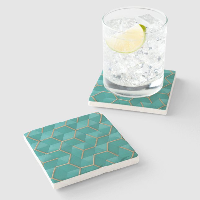 geometric stone coaster (Side)