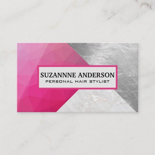 Geometric  Stone  Foil Business Card