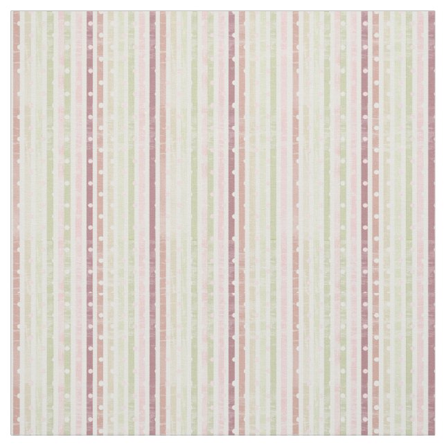 Geometric Stripes and Polka Dots Pastel Fabric (Swatch)