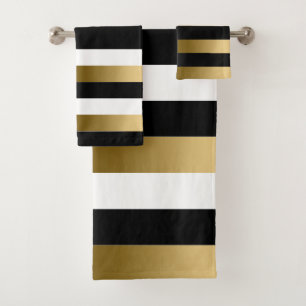Geometric Stripes Bath Towel Set
