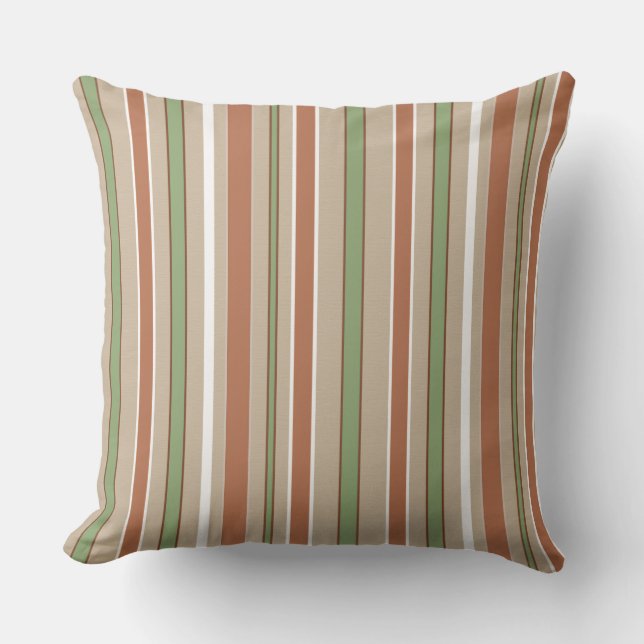 Geometric Stripes Modern with any Color Throw Pillow (Front)