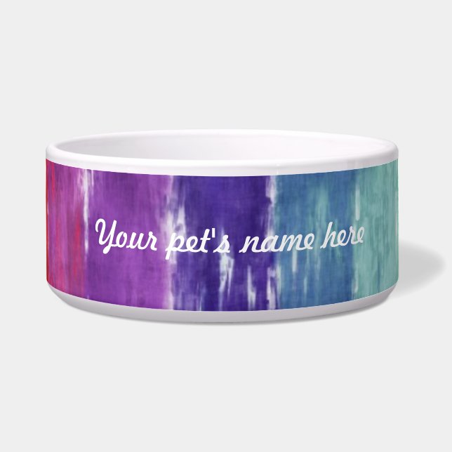 Geometric Stripes Watercolor Bowl (Front)