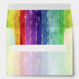 Geometric Stripes Watercolor Envelope