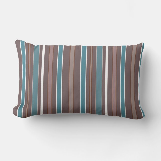 Geometric Stripes with any Color Lumbar Pillow (Front)