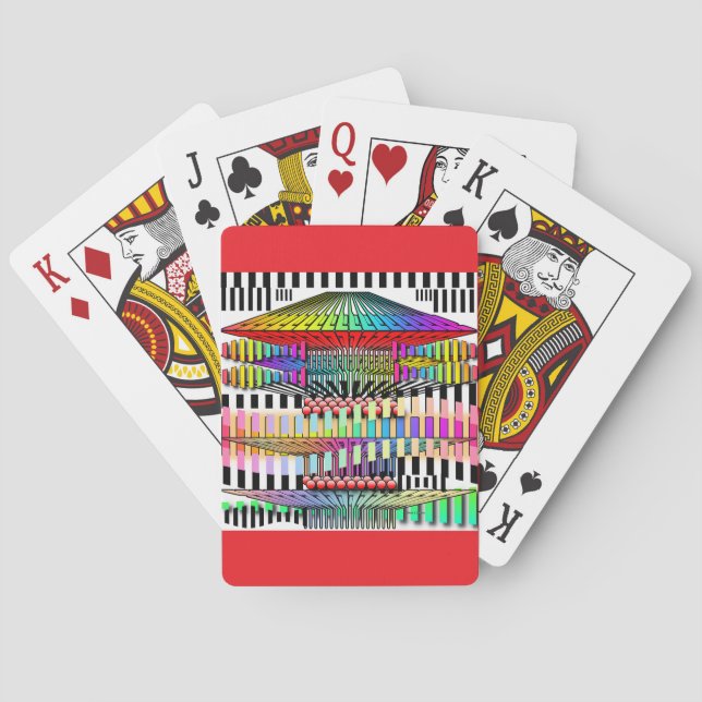 Geometric Structure Red  Poker Cards (Back)