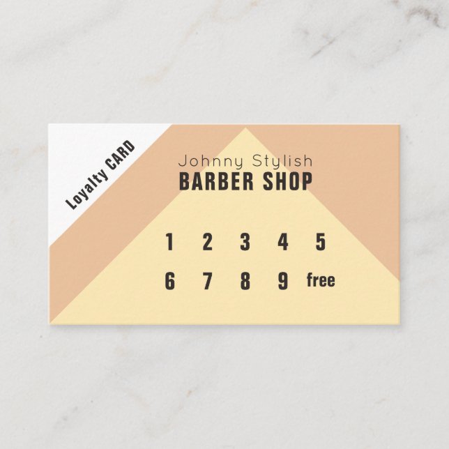 Geometric style loyalty card (Front)