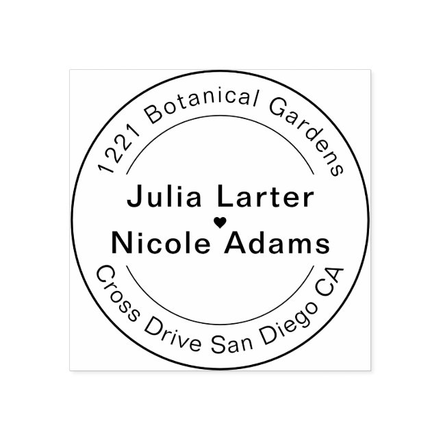 Geometric Style Sparkles Copper Metallic Wedding Rubber Stamp (Imprint)