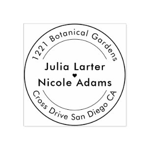 Geometric Style Sparkles Copper Metallic Wedding Rubber Stamp