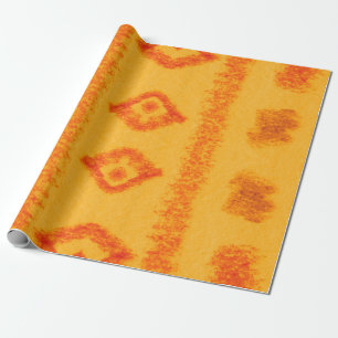 Geometric Stylish Blue and Green Ethinc Pattern De Wrapping Paper