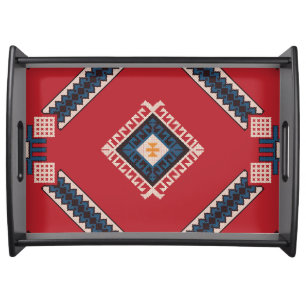 Geometric stylish classic cute-trendy colorful serving tray