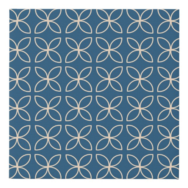 Geometric, stylish vintage background. faux canvas print (Front)