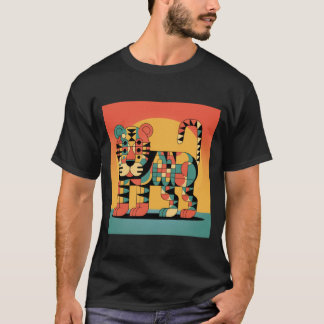 Geometric stylized animal T-shirt