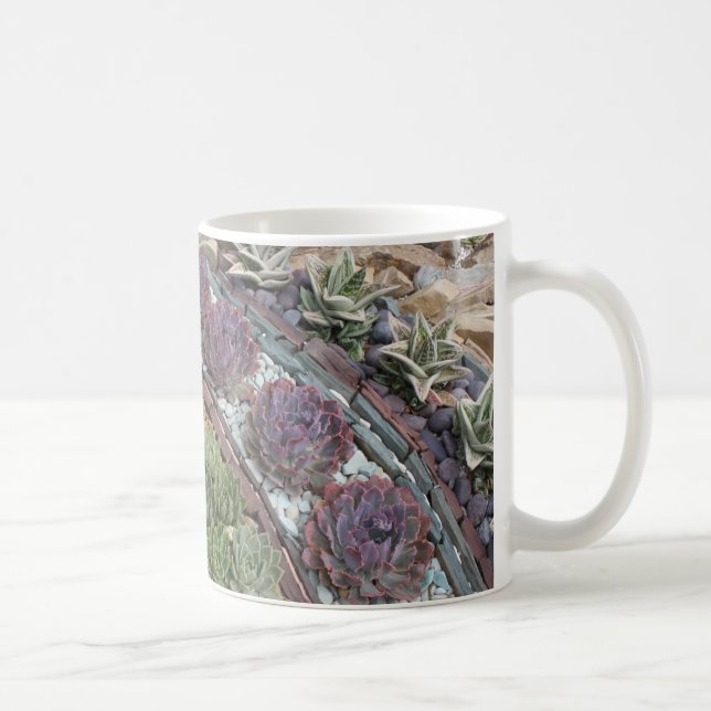 Geometric succulent garden coffee mug (Right)