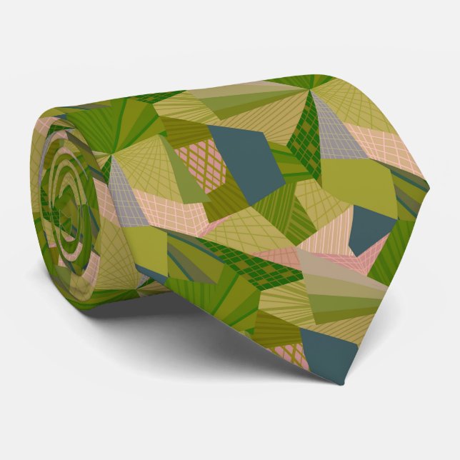 Geometric Summer Fields Neck Tie (Rolled)