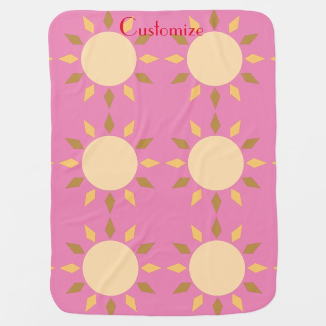 Geometric Sun  Circle Thunder_Cove Baby Blanket (Front)