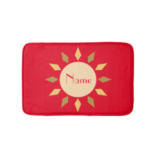 Geometric Sun Circle Thunder_Cove Bath Mat