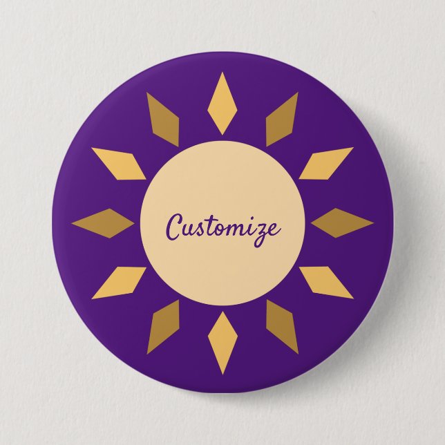Geometric Sun  Circle Thunder_Cove Button (Front)